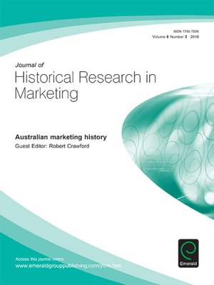 cover image of Journal of Historical Research in Marketing, Volume 8, Issue 3